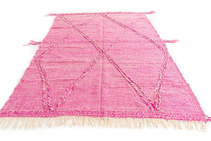 Detail image of 6' 9 x 10' Hand Knotted Moroccan Wool Rug