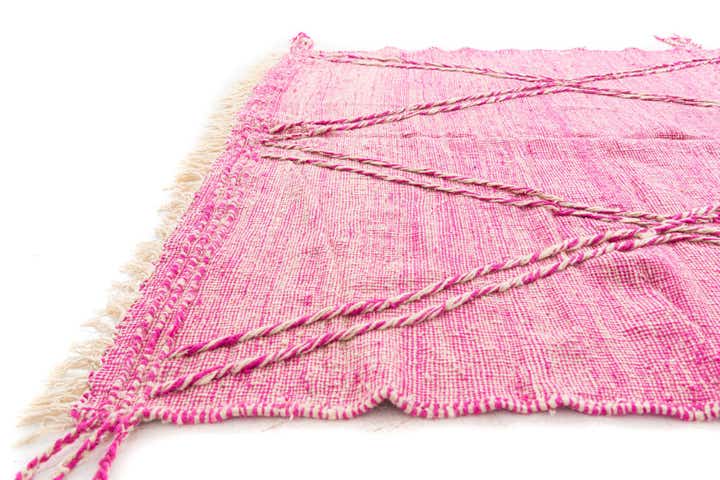 6' 9 x 10' Hand Knotted Moroccan Wool Rug