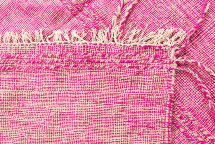 Detail image of 6' 9 x 10' Hand Knotted Moroccan Wool Rug