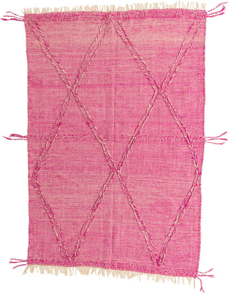 Detail image of 6' 9 x 10' Hand Knotted Moroccan Wool Rug