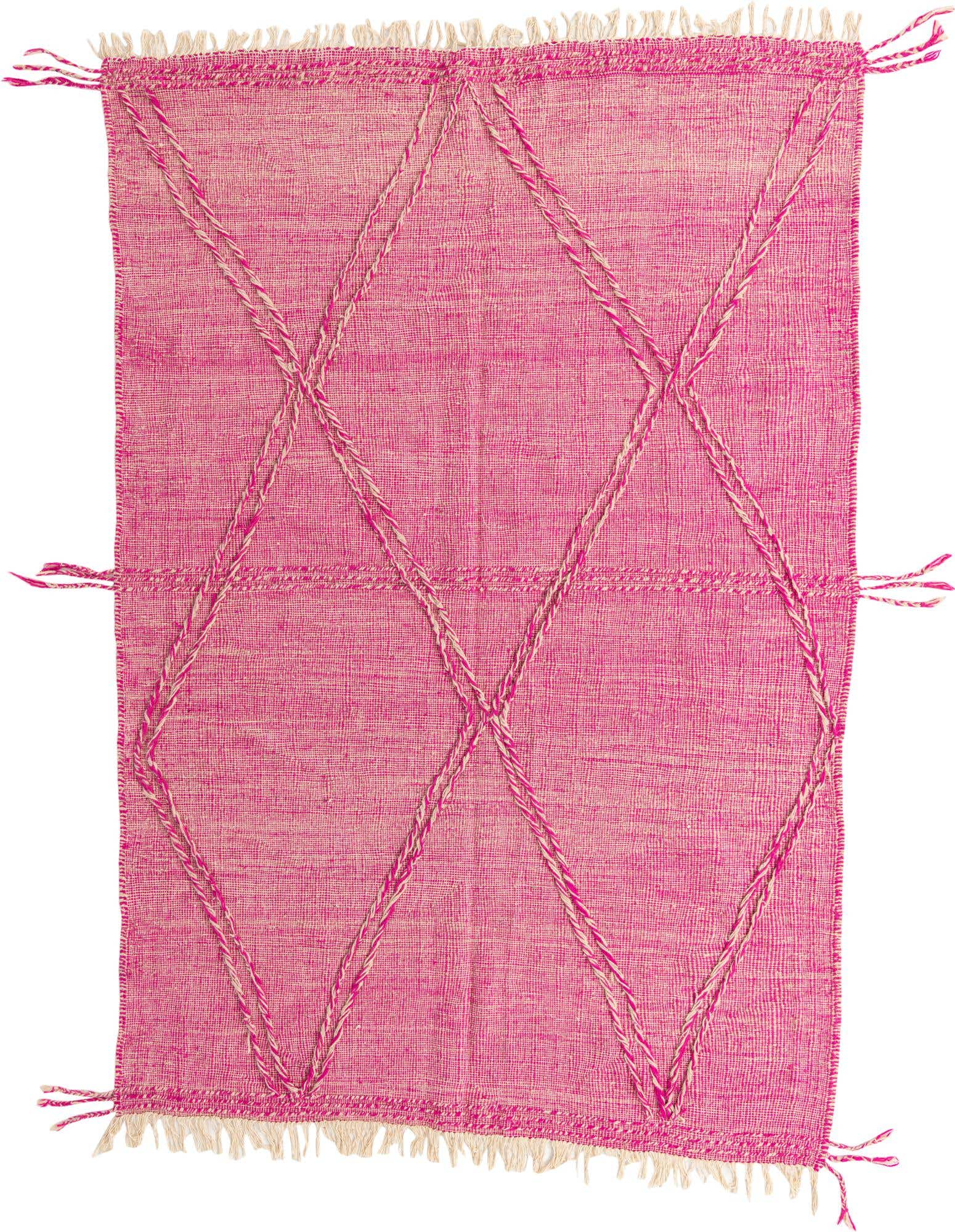 6' 9 x 10' Hand Knotted Moroccan Wool Rug