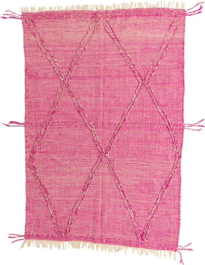 6' 9 x 10' Hand Knotted Moroccan Wool Rug