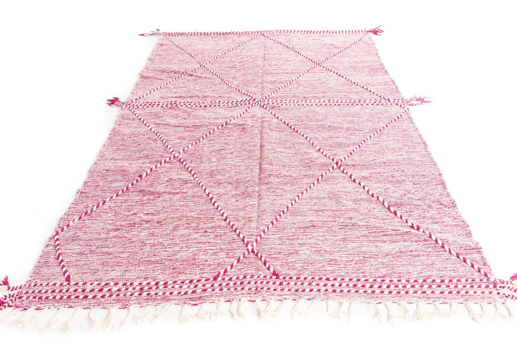 6' 4 x 9' 9 Hand Knotted Moroccan Wool Rug