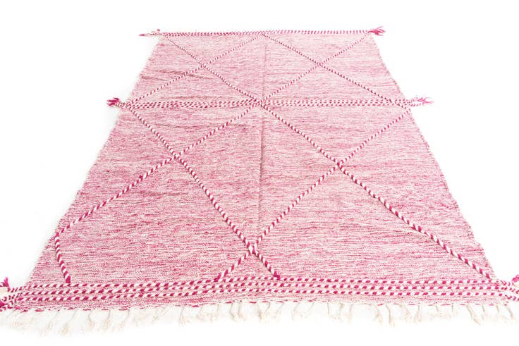 Detail image of 6' 4 x 9' 9 Hand Knotted Moroccan Wool Rug