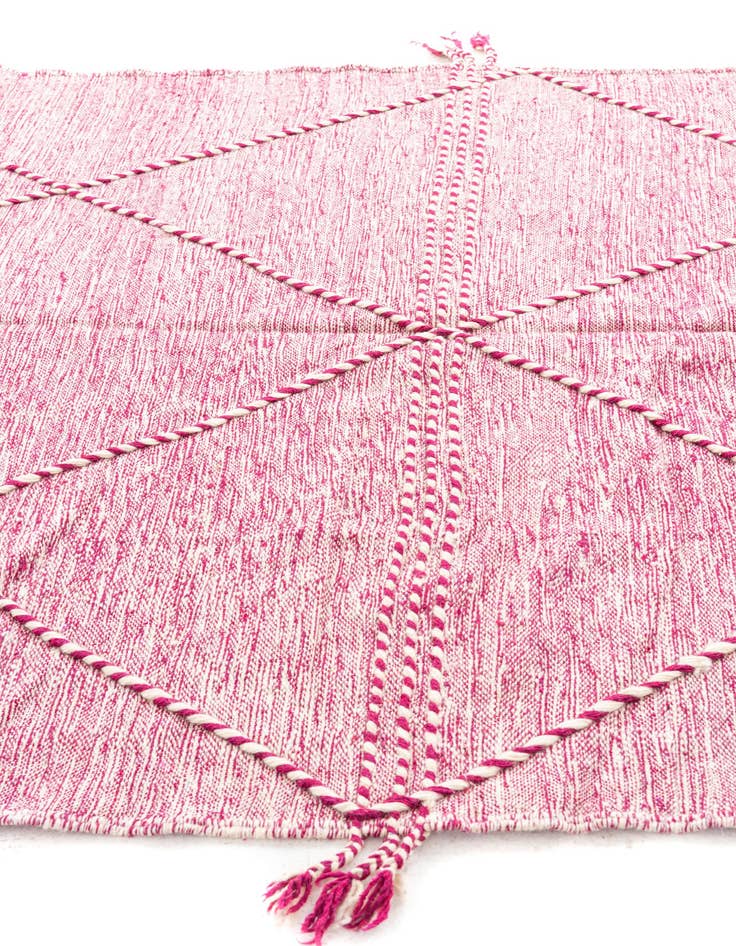 Detail image of 6' 4 x 9' 9 Hand Knotted Moroccan Wool Rug