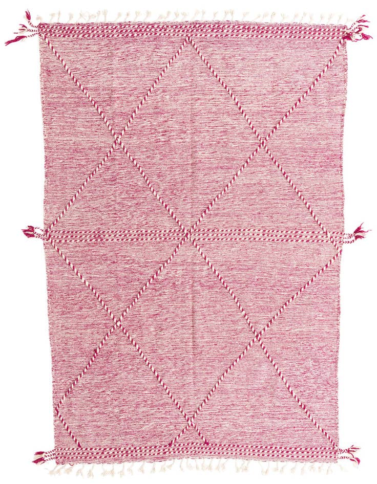Detail image of 6' 4 x 9' 9 Hand Knotted Moroccan Wool Rug