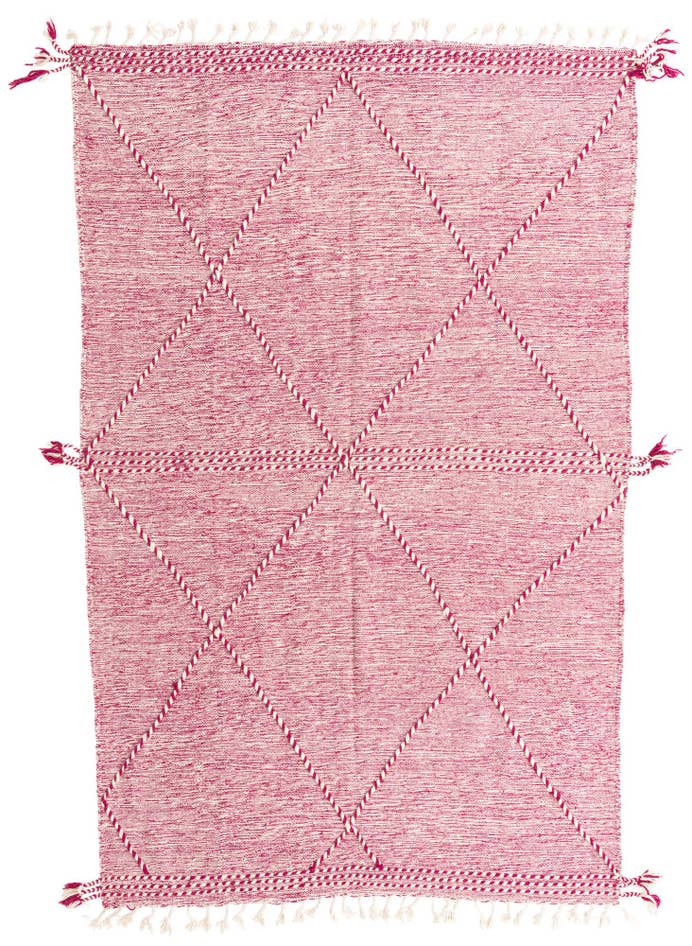 Detail image of 6' 4 x 9' 9 Hand Knotted Moroccan Wool Rug