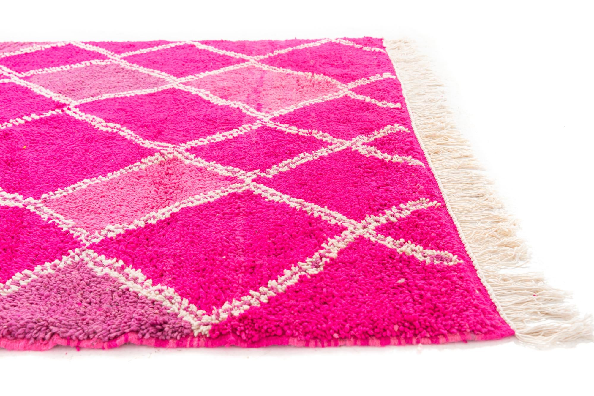 5' x 8' 2 Hand Knotted Moroccan Wool Rug