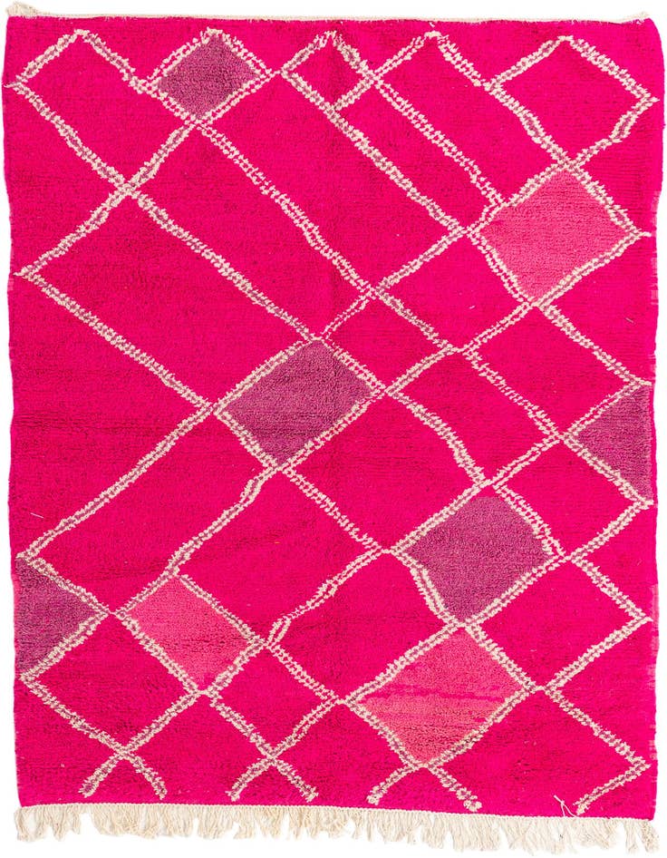 Detail image of 5' x 8' 2 Hand Knotted Moroccan Wool Rug