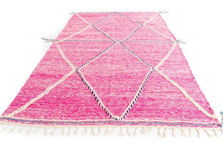 Detail image of 6' 10 x 10' 6 Hand Knotted Moroccan Wool Rug