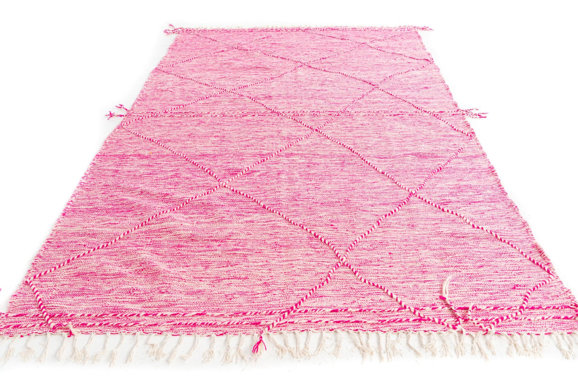 6' 7 x 10' Hand Knotted Moroccan Wool Rug