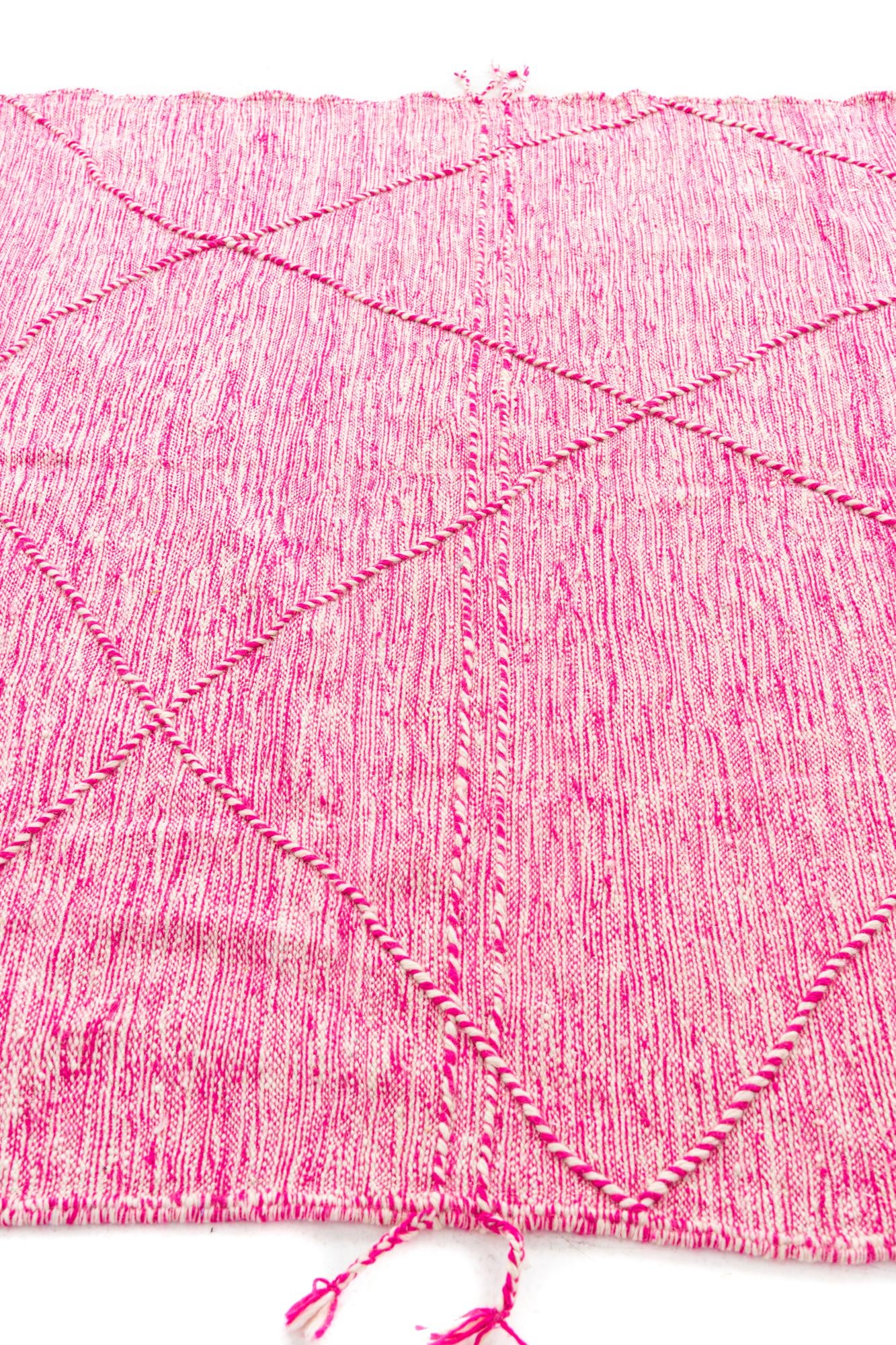 6' 7 x 10' Hand Knotted Moroccan Wool Rug