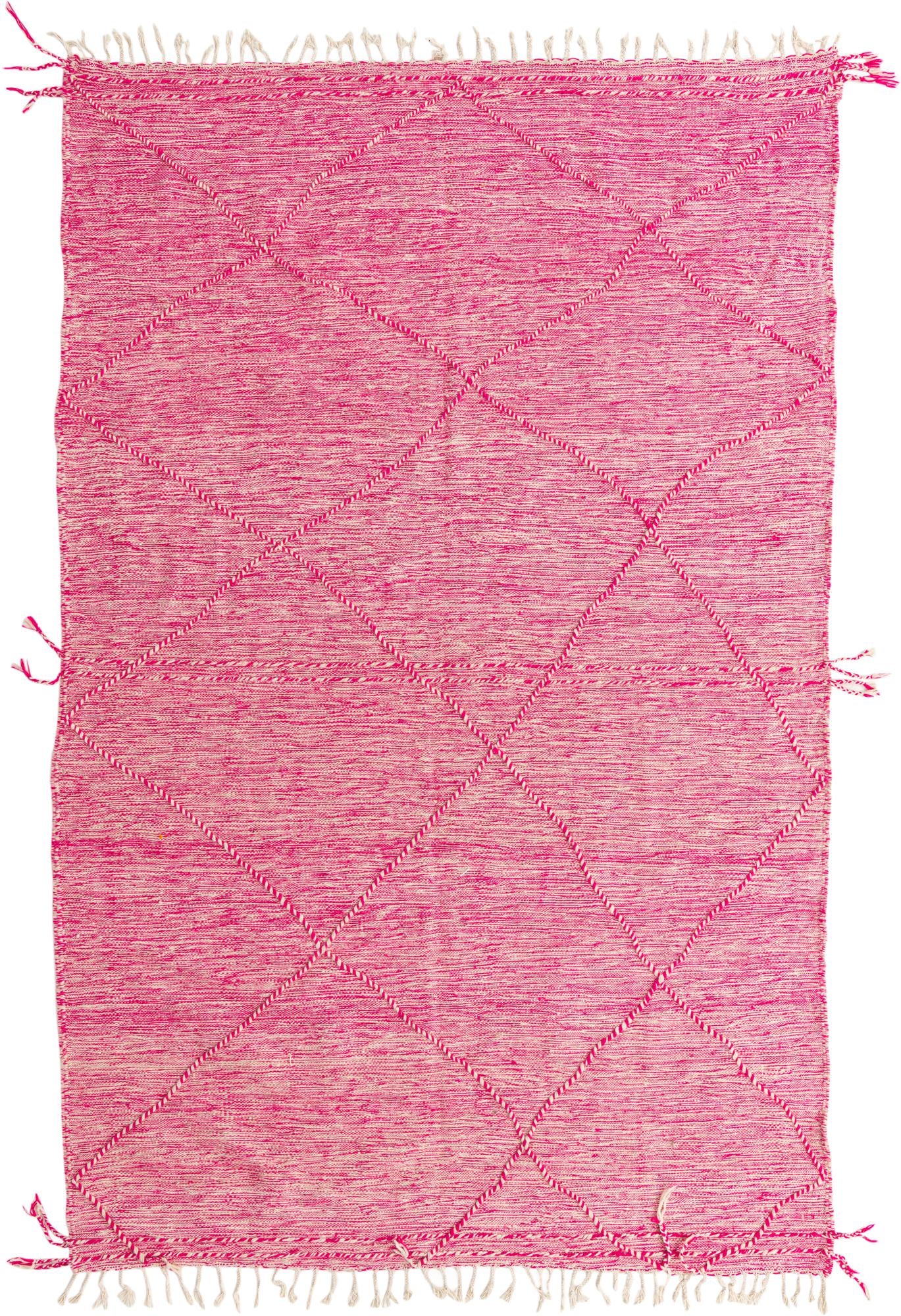 6' 7 x 10' Hand Knotted Moroccan Wool Rug