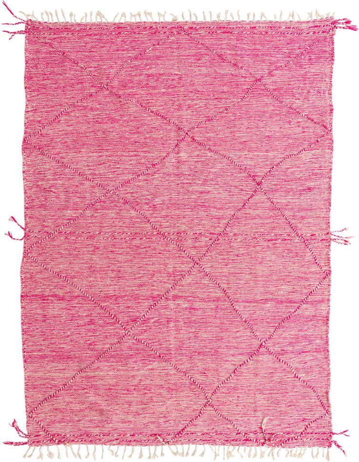 Detail image of 6' 7 x 10' Hand Knotted Moroccan Wool Rug