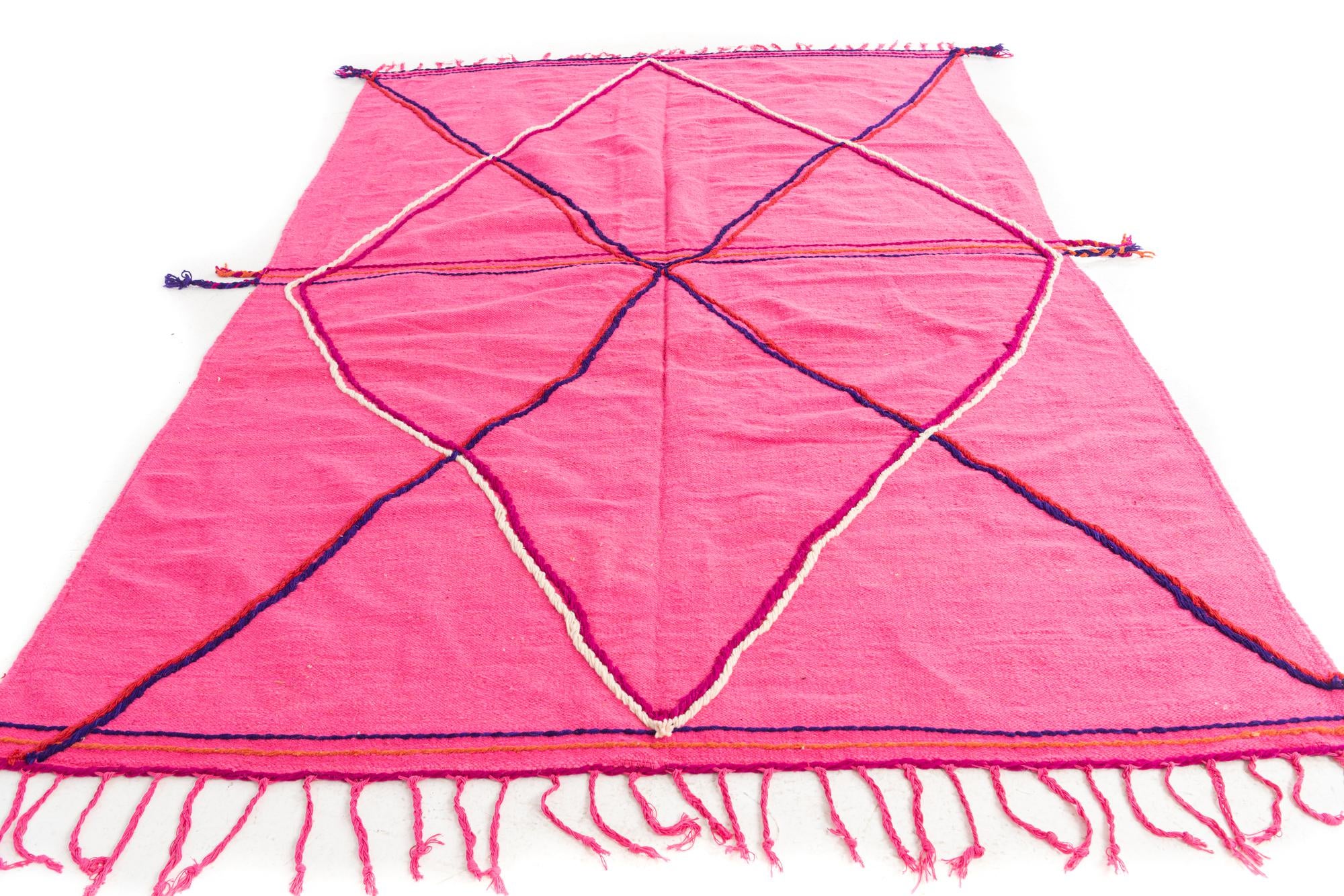 6' 7 x 9' 10 Hand Knotted Moroccan Wool Rug