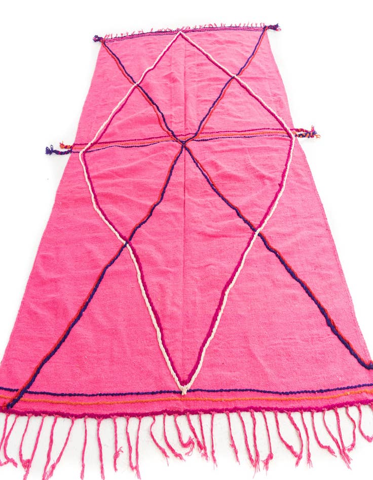 Detail image of 6' 7 x 9' 10  Hand Knotted Moroccan Wool Rug