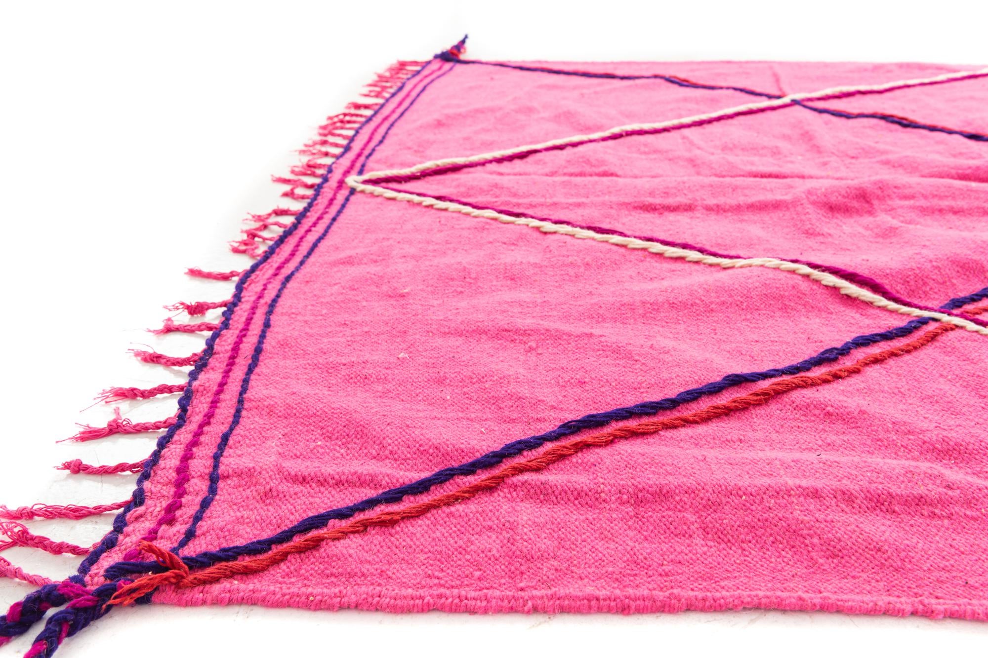 6' 7 x 9' 10 Hand Knotted Moroccan Wool Rug