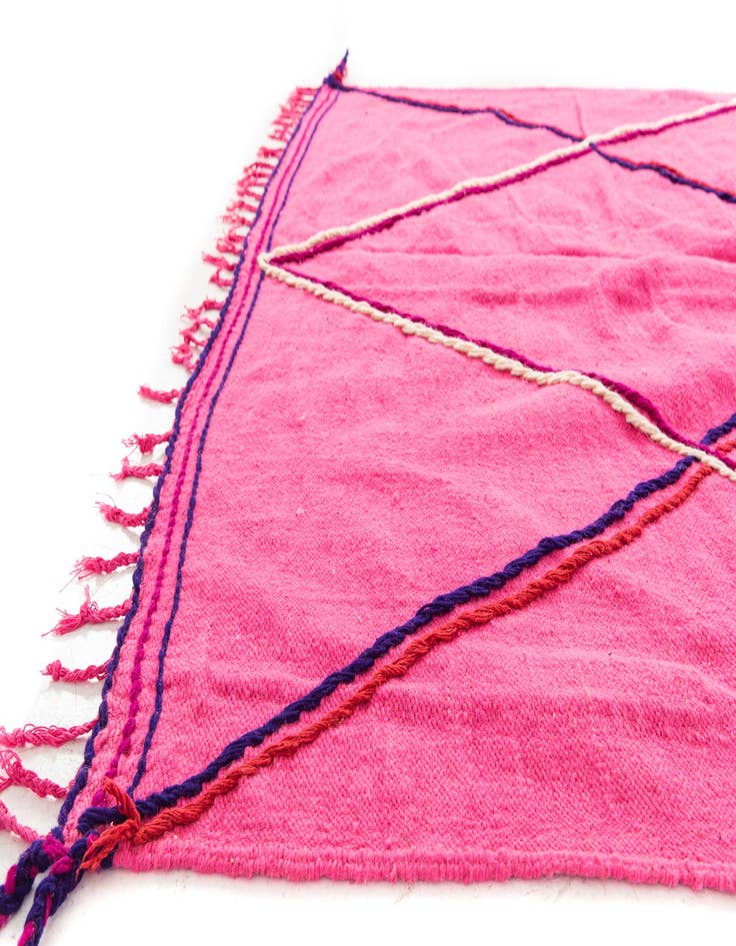 Detail image of 6' 7 x 9' 10  Hand Knotted Moroccan Wool Rug