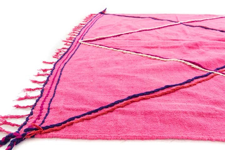 6' 7 x 9' 10 Hand Knotted Moroccan Wool Rug