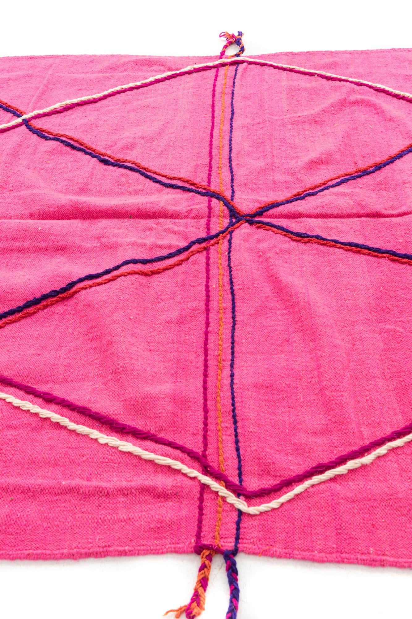 6' 7 x 9' 10 Hand Knotted Moroccan Wool Rug
