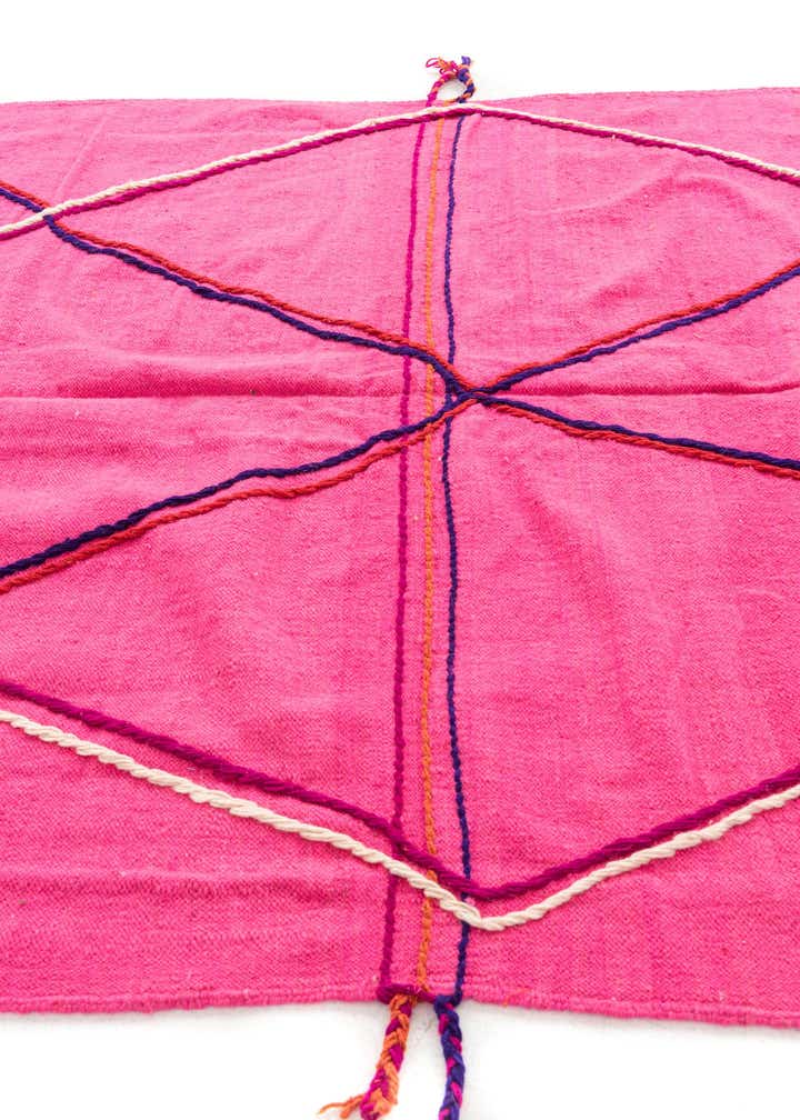 6' 7 x 9' 10 Hand Knotted Moroccan Wool Rug