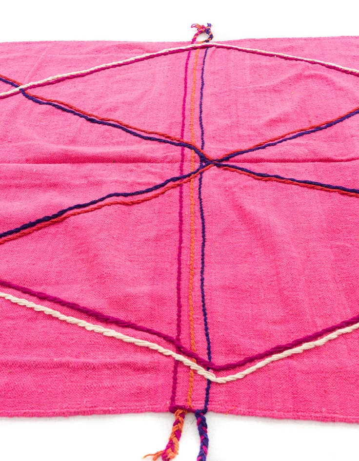 Detail image of 6' 7 x 9' 10 Hand Knotted Moroccan Wool Rug