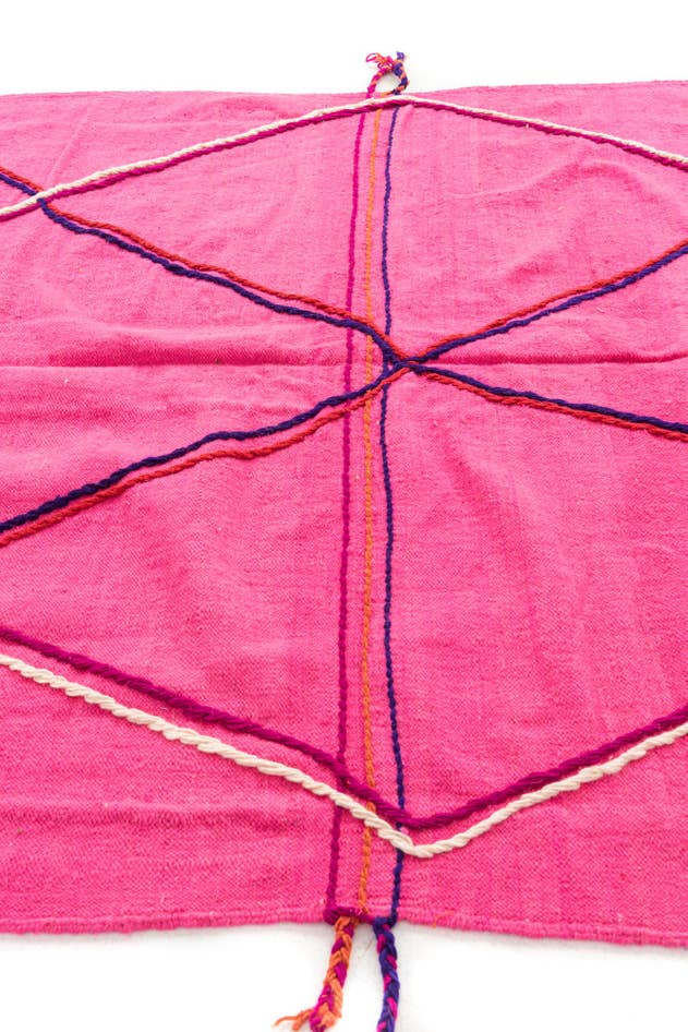 Detail image of 6' 7 x 9' 10 Hand Knotted Moroccan Wool Rug