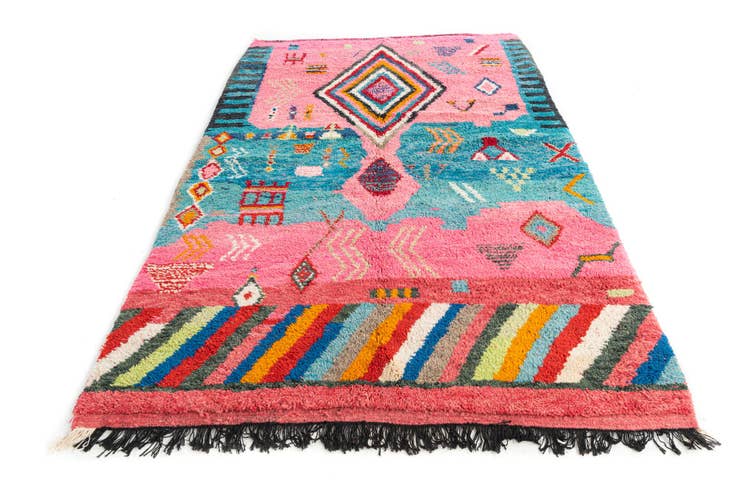 Detail image of 160cm x 255cm Hand Knotted Moroccan Wool Rug