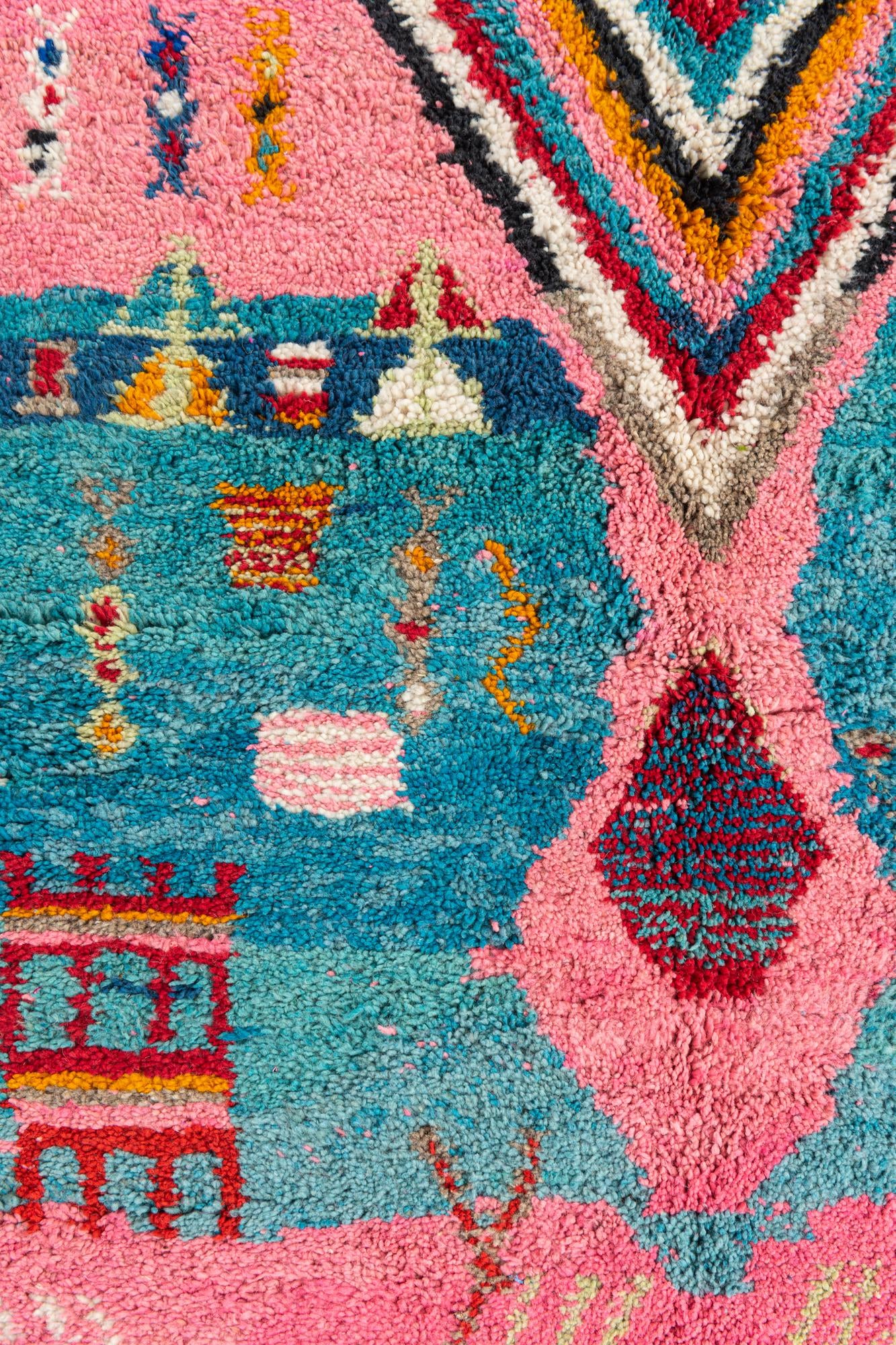 160cm x 255cm Hand Knotted Moroccan Wool Rug
