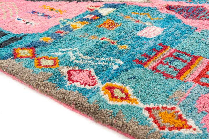 160cm x 255cm Hand Knotted Moroccan Wool Rug