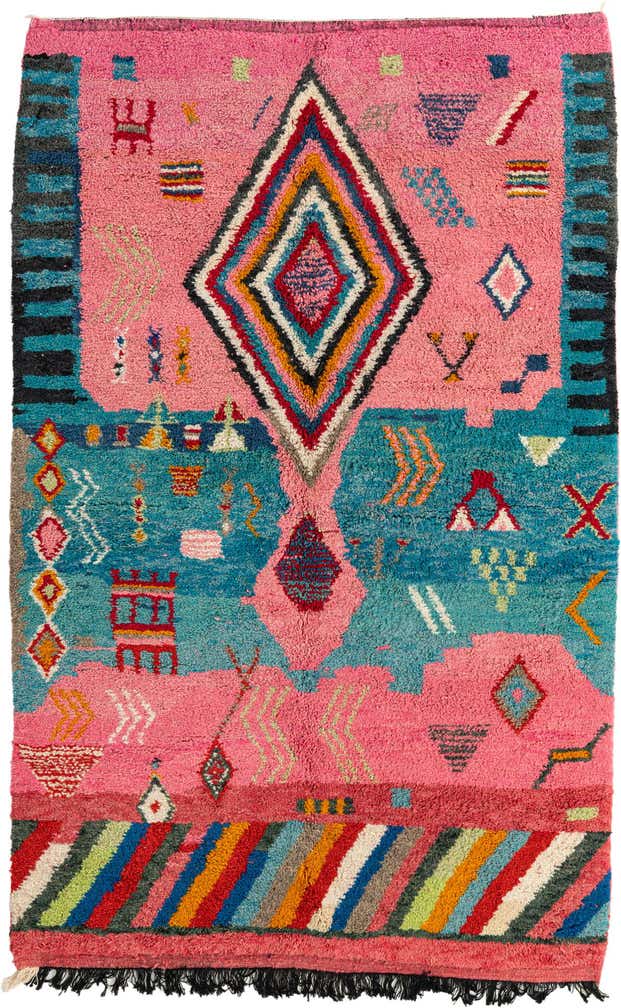 160cm x 255cm Hand Knotted Moroccan Wool Rug