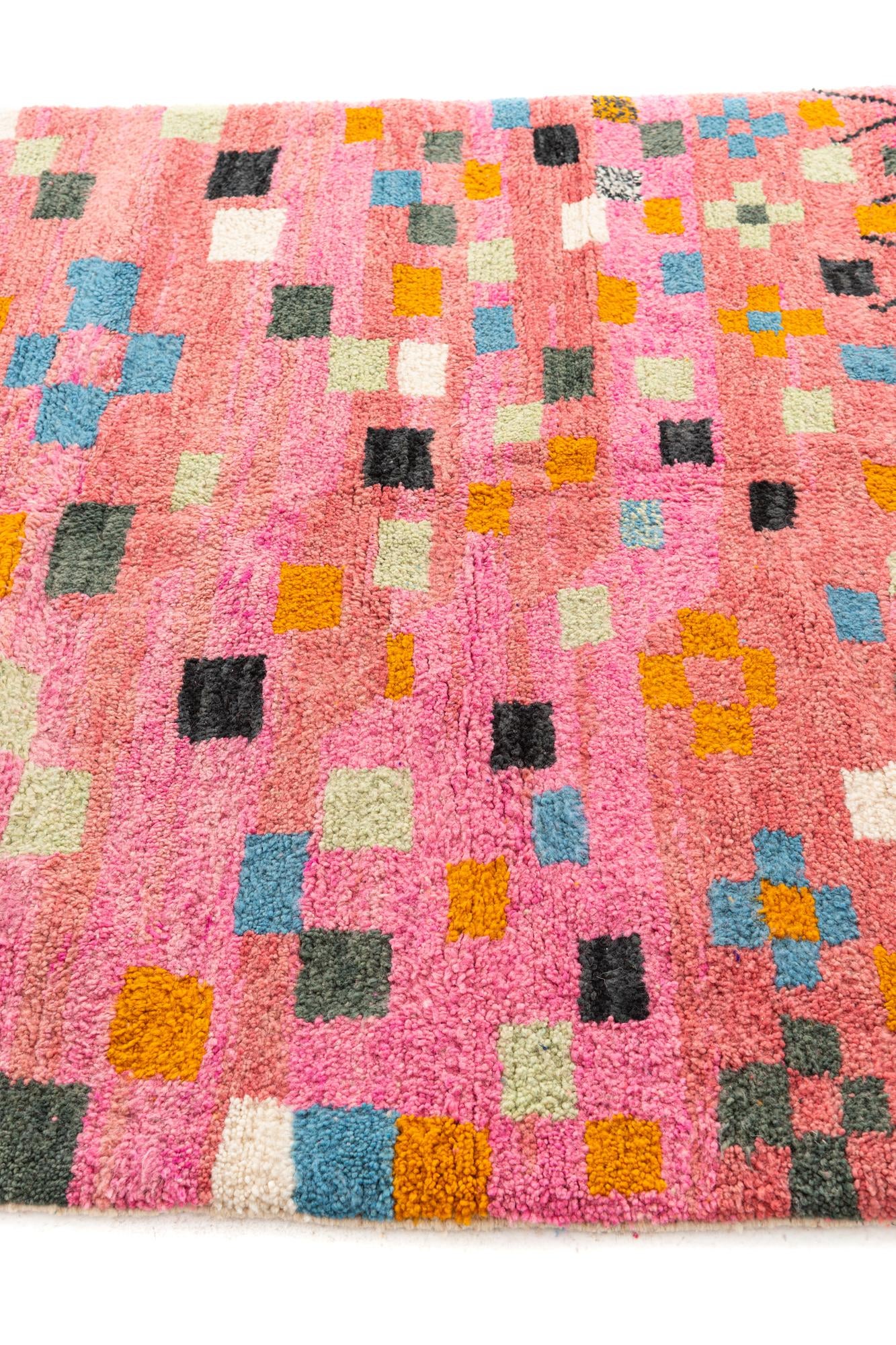 5' 2 x 7' 8 Hand Knotted Moroccan Wool Rug