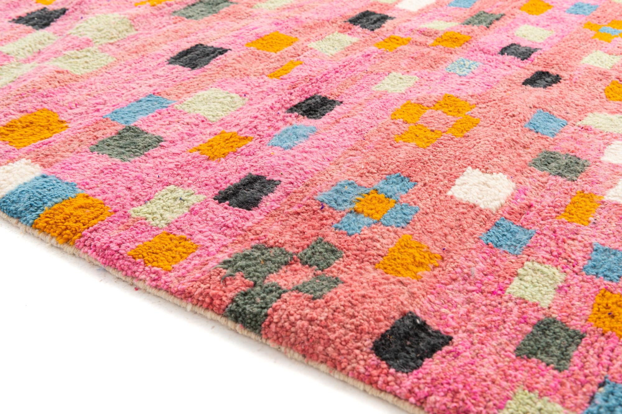 5' 2 x 7' 8 Hand Knotted Moroccan Wool Rug
