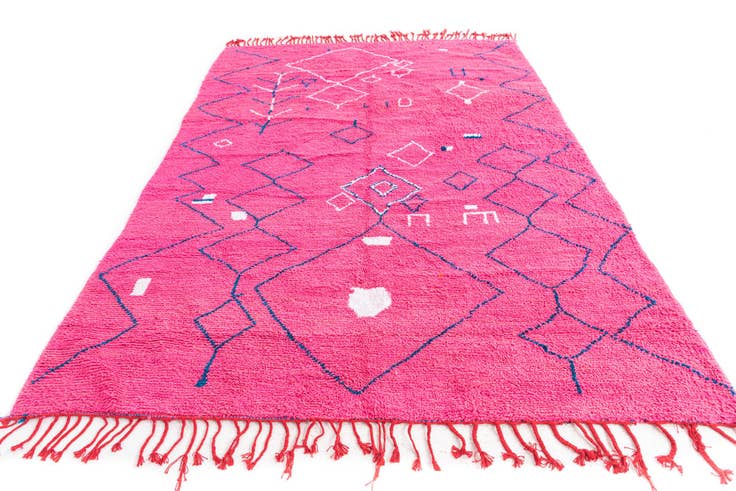 Detail image of 6' 6 x 9' 7 Hand Knotted Moroccan Wool Rug