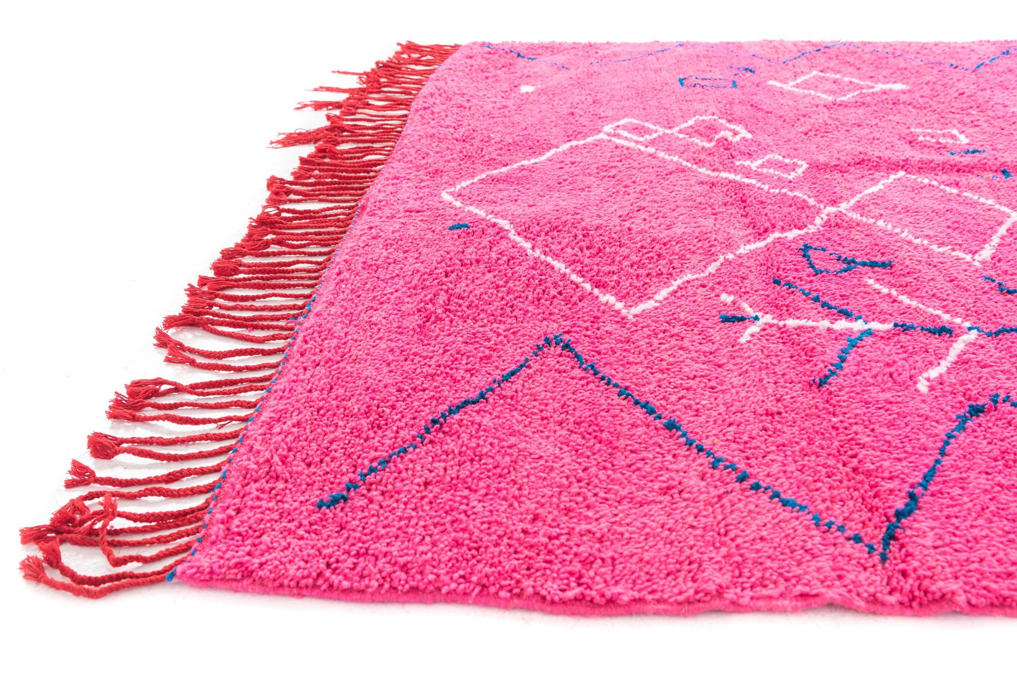 6' 6 x 9' 7 Hand Knotted Moroccan Wool Rug