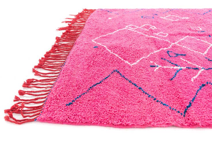 Detail image of 6' 6 x 9' 7 Hand Knotted Moroccan Wool Rug