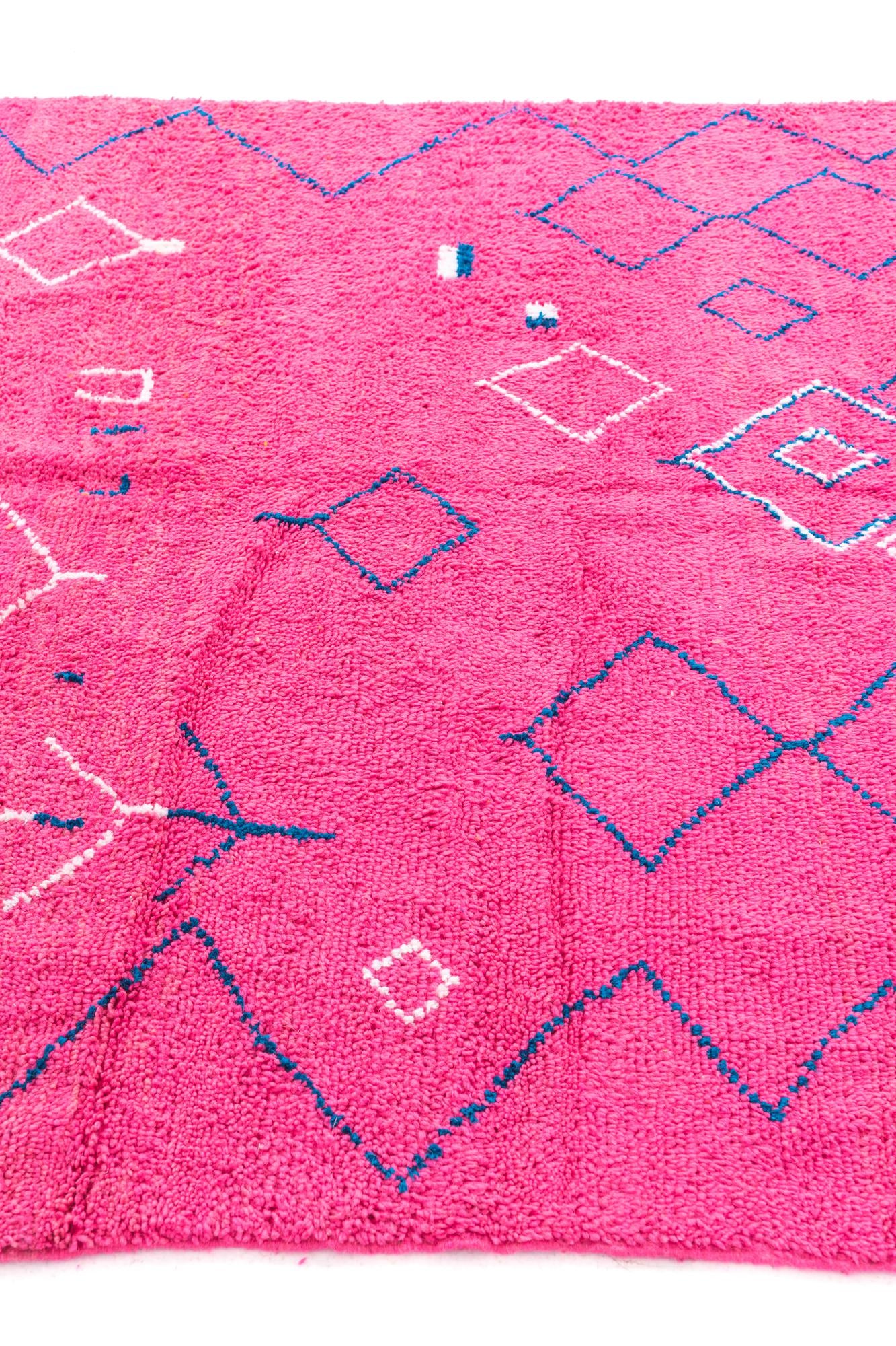 6' 6 x 9' 7 Hand Knotted Moroccan Wool Rug