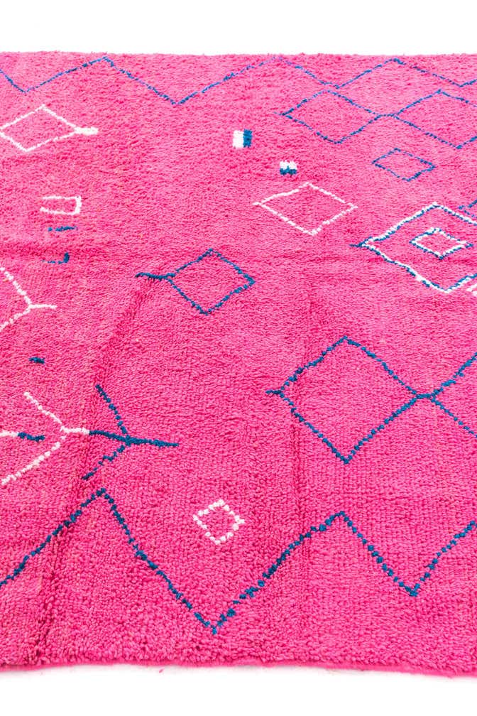 6' 6 x 9' 7 Hand Knotted Moroccan Wool Rug