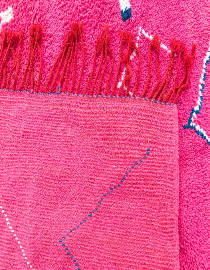 Detail image of 6' 6 x 9' 7  Hand Knotted Moroccan Wool Rug