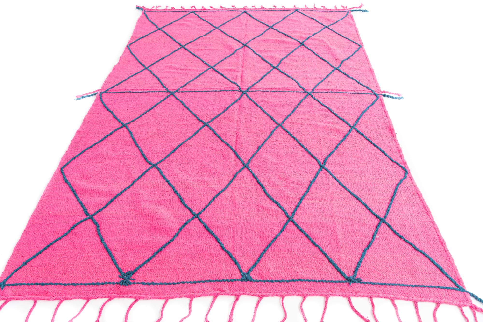 6' 6 x 9' 8 Hand Knotted Moroccan Wool Rug