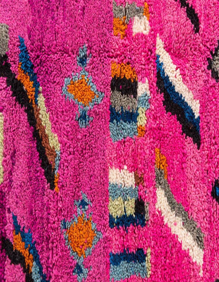 Detail image of 4' 10 x 7' 10  Hand Knotted Moroccan Wool Rug