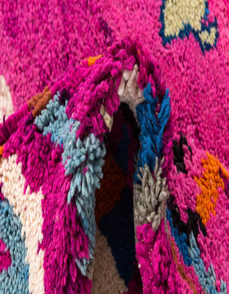 Detail image of 4' 10 x 7' 10  Hand Knotted Moroccan Wool Rug