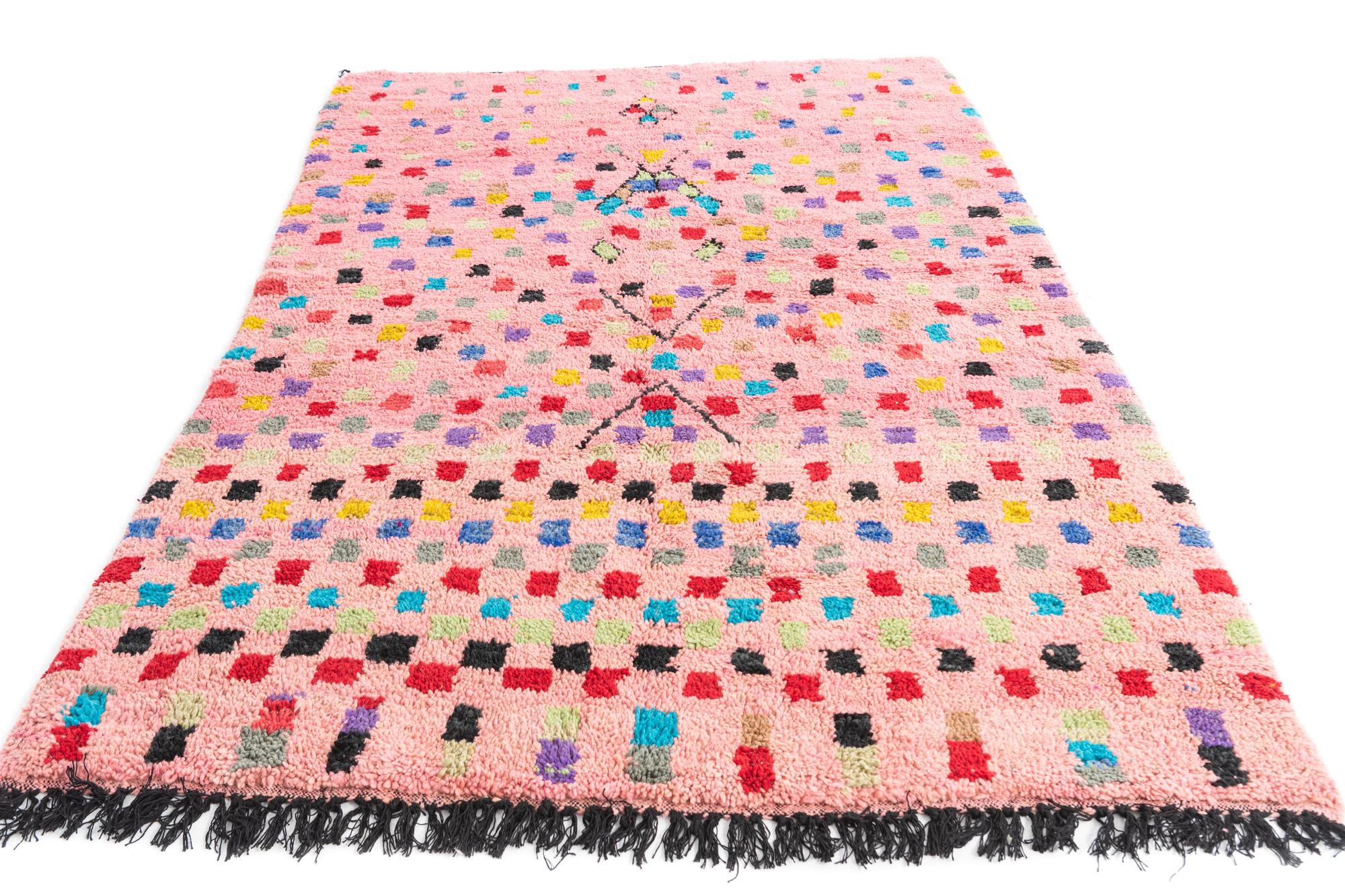 5' 3 x 8' Hand Knotted Moroccan Wool Rug