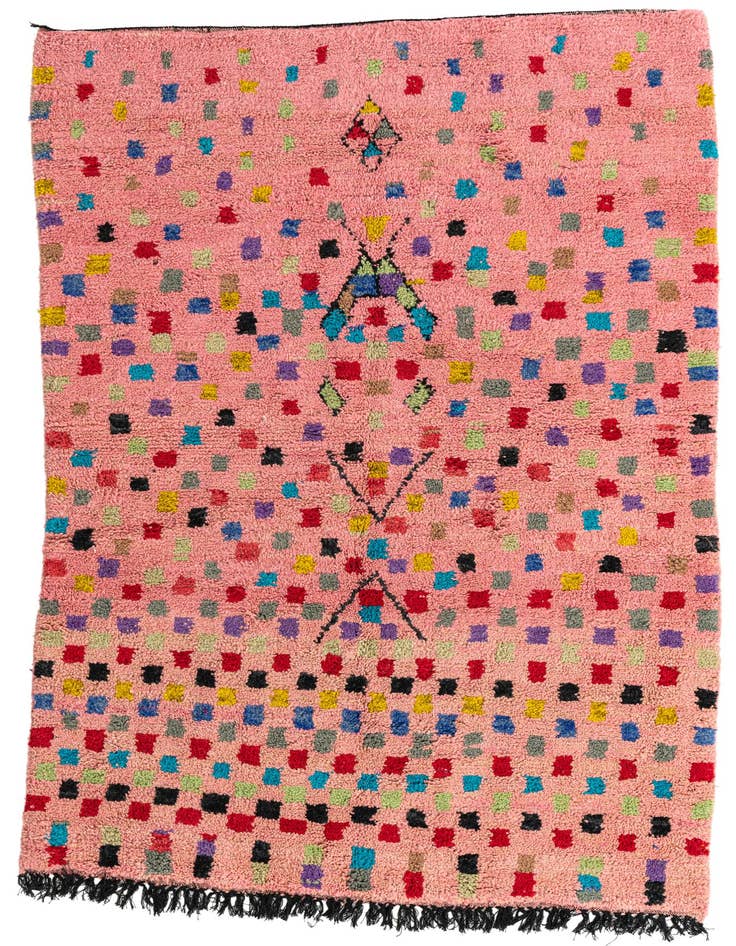 Detail image of 5' 3 x 8' Hand Knotted Moroccan Wool Rug