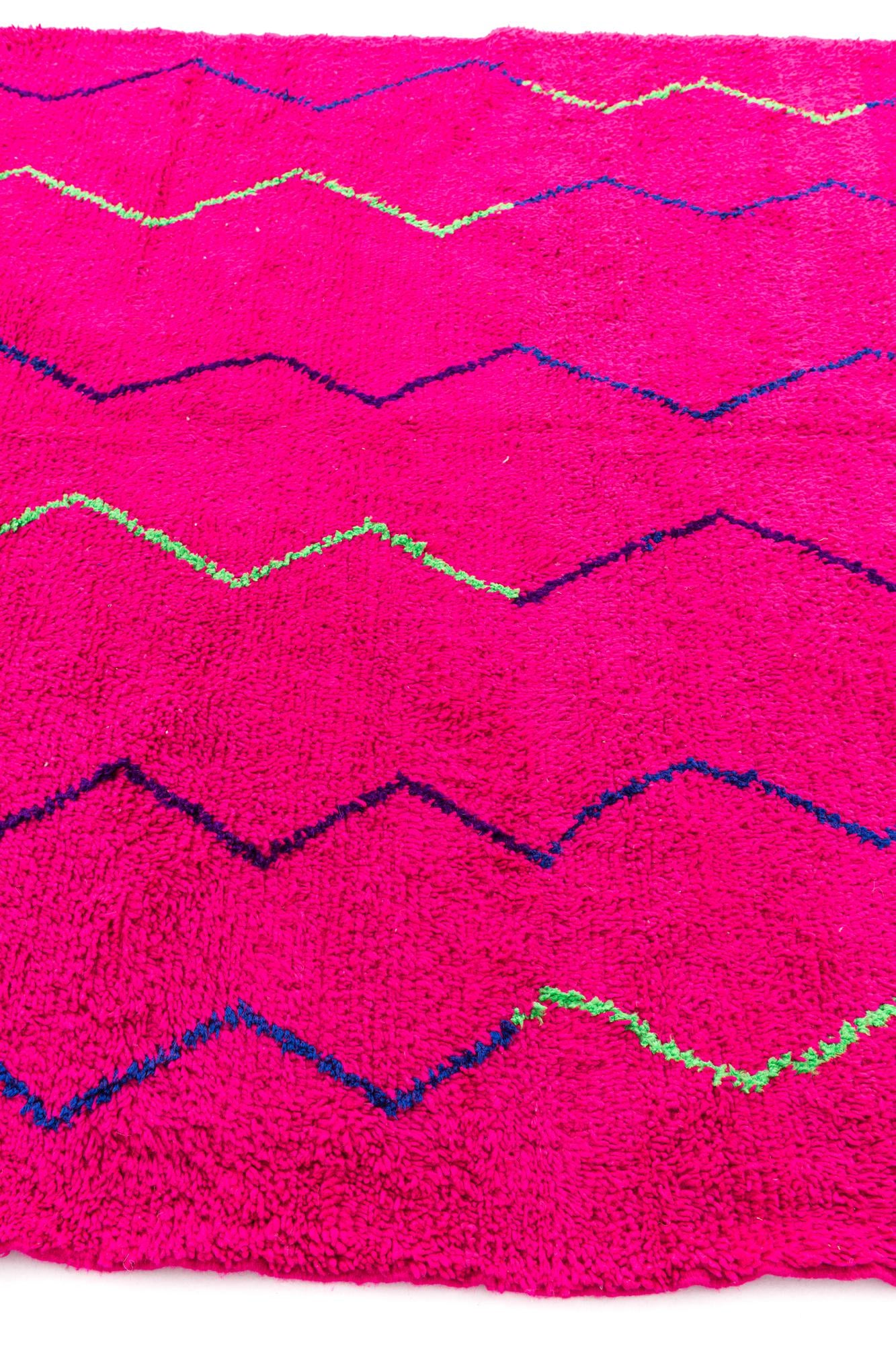 7' 3 x 9' 1 Hand Knotted Moroccan Wool Rug