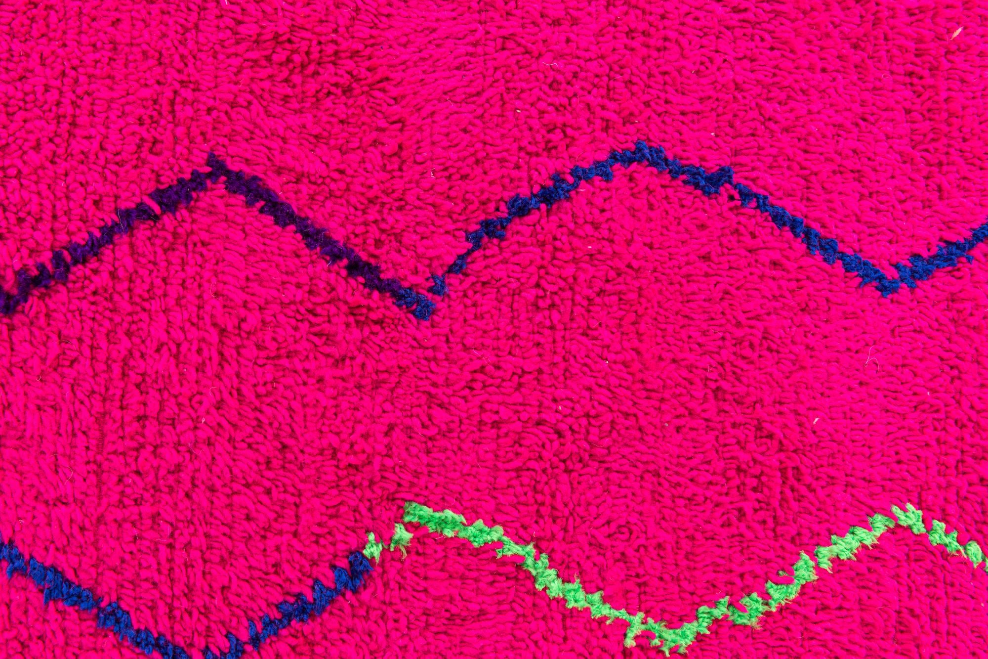 7' 3 x 9' 1 Hand Knotted Moroccan Wool Rug