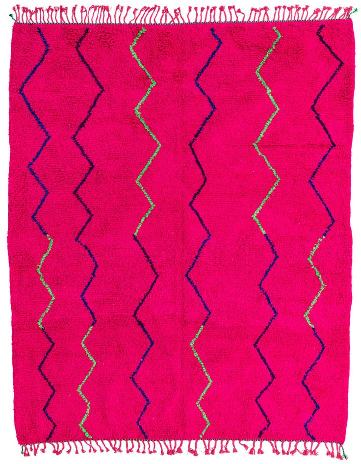 Detail image of 7' 3 x 9' 1 Hand Knotted Moroccan Wool Rug