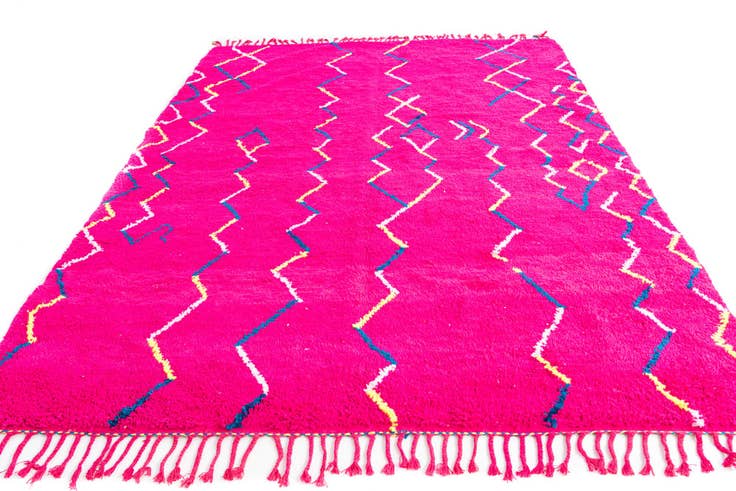 Detail image of 7' x 9' 9 Hand Knotted Moroccan Wool Rug