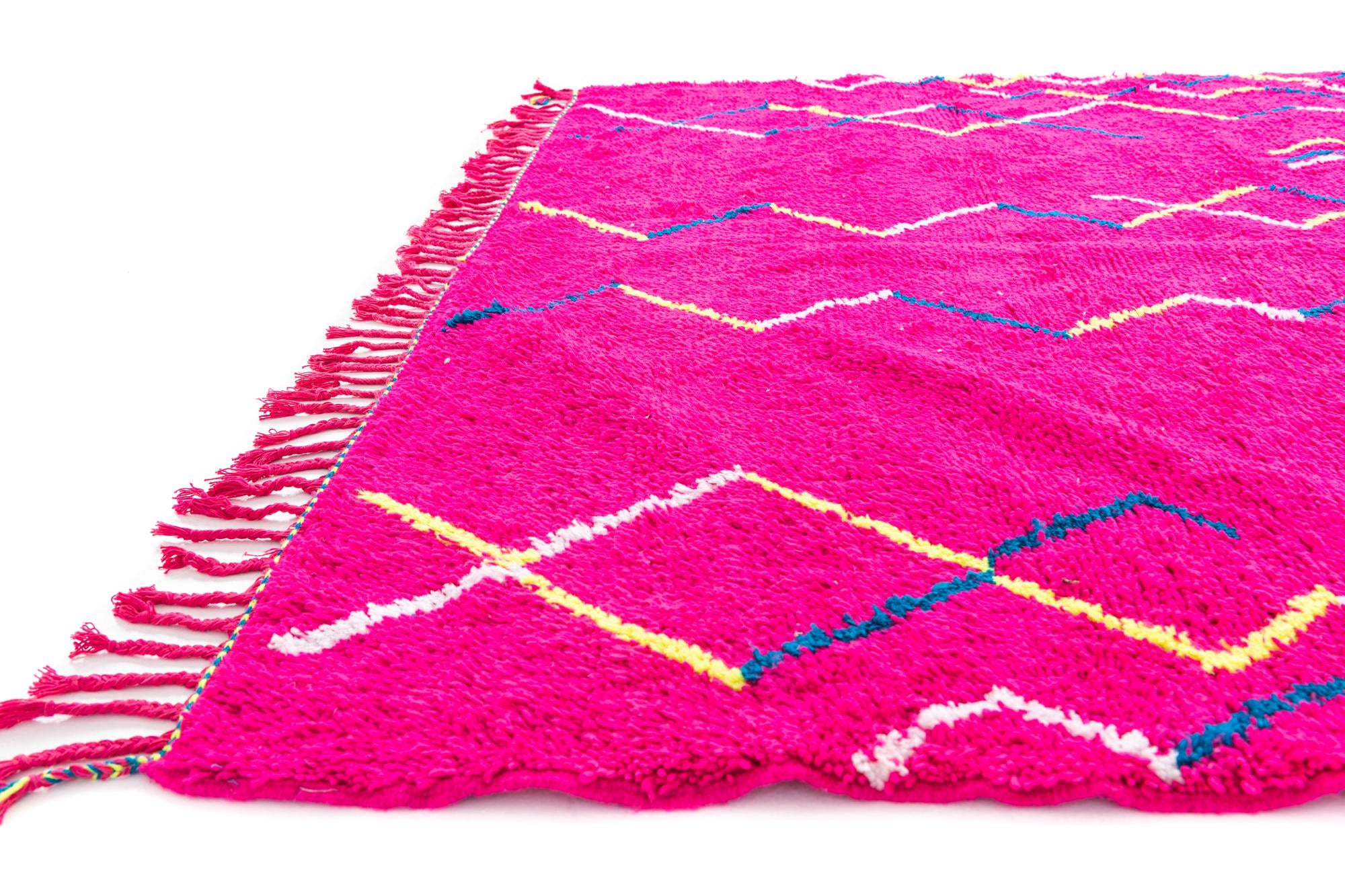 7' x 9' 9 Hand Knotted Moroccan Wool Rug