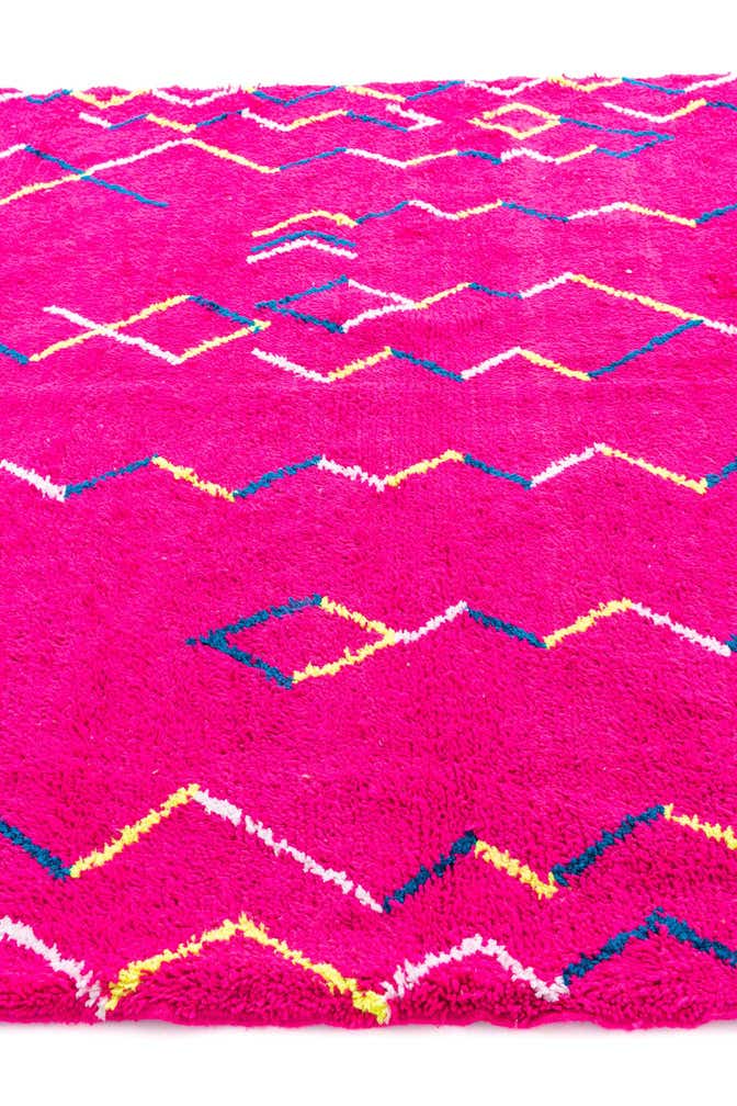 7' x 9' 9 Hand Knotted Moroccan Wool Rug